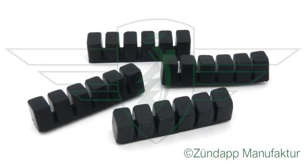 Damping rubber 61 mm long original Zündapp manufacture - Set 4 pieces